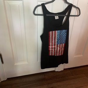 PINK American Flag tank size Medium